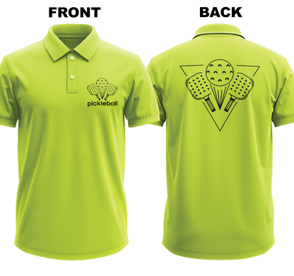 Drifit Polo Shirt: Pickleball League (Front & Back)