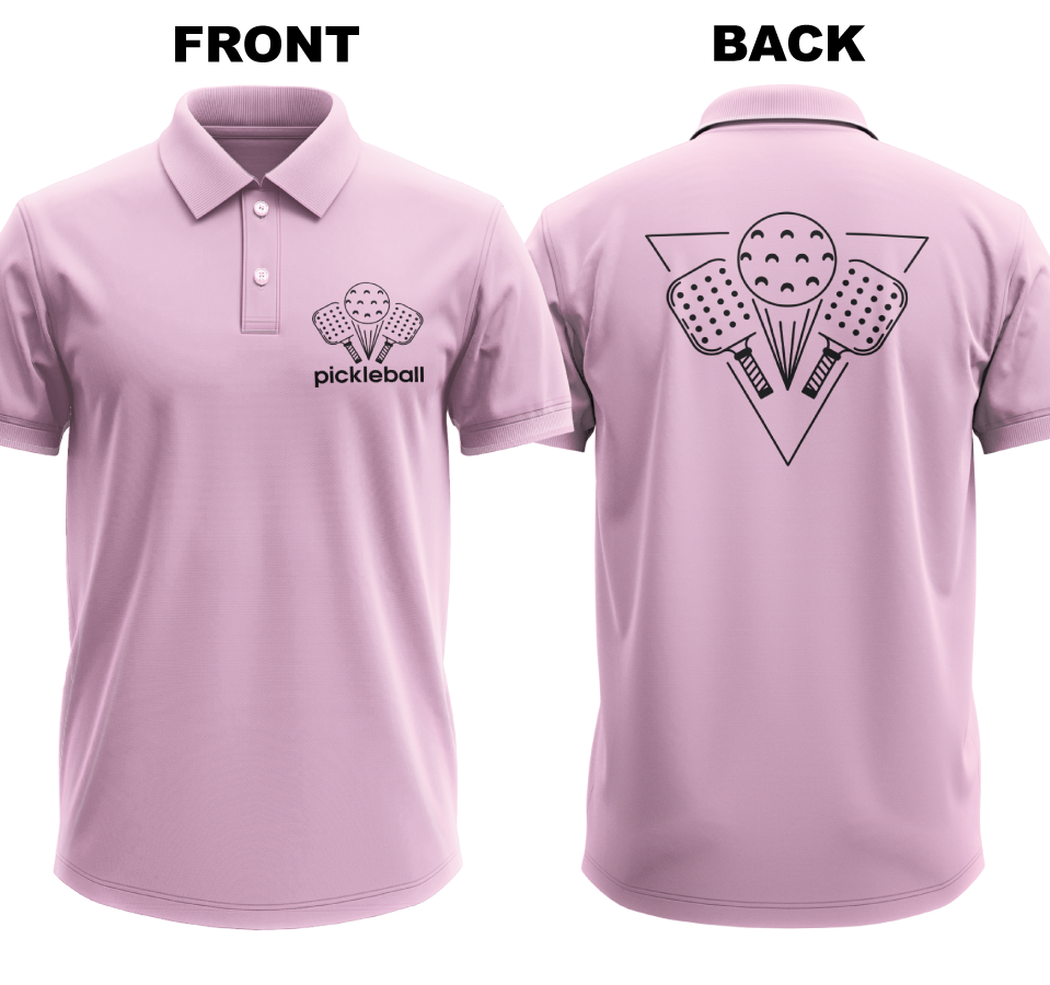 Drifit Polo Shirt: Pickleball League (Front & Back)