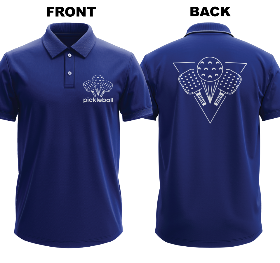 Drifit Polo Shirt: Pickleball League (Front & Back)