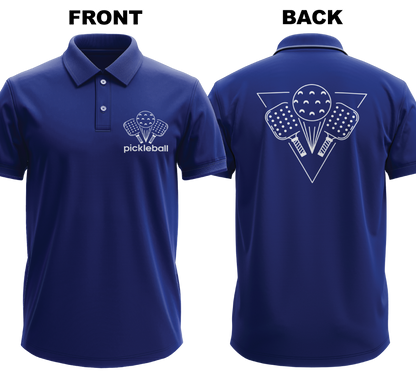 Drifit Polo Shirt: Pickleball League (Front & Back)