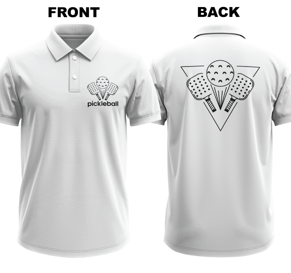 Drifit Polo Shirt: Pickleball League (Front & Back)