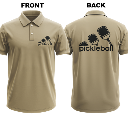 Drifit Polo Shirt: Pickleball Logo (Front & Back)