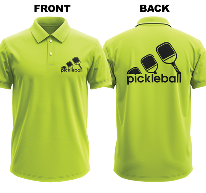 Drifit Polo Shirt: Pickleball Logo (Front & Back)