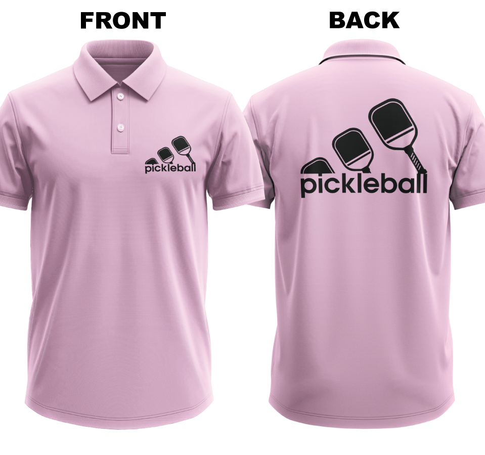 Drifit Polo Shirt: Pickleball Logo (Front & Back)