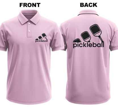 Drifit Polo Shirt: Pickleball Logo (Front & Back)