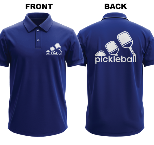 Drifit Polo Shirt: Pickleball Logo (Front & Back)