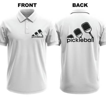 Drifit Polo Shirt: Pickleball Logo (Front & Back)