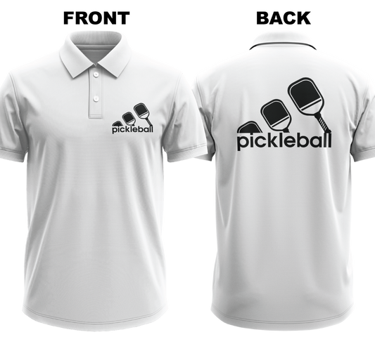 Drifit Polo Shirt: Pickleball Logo (Front & Back)