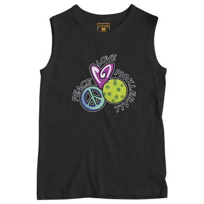 Sleeveless Drifit Shirt: Pickleball Peace Love