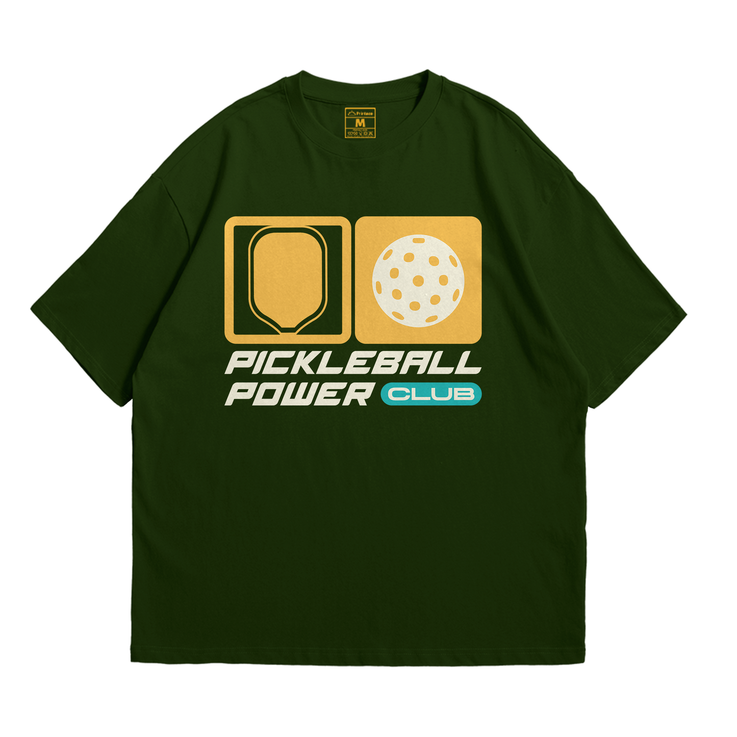 Premium Oversized Cotton Shirt: Pickleball Power Club