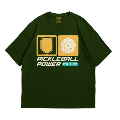 Premium Oversized Cotton Shirt: Pickleball Power Club