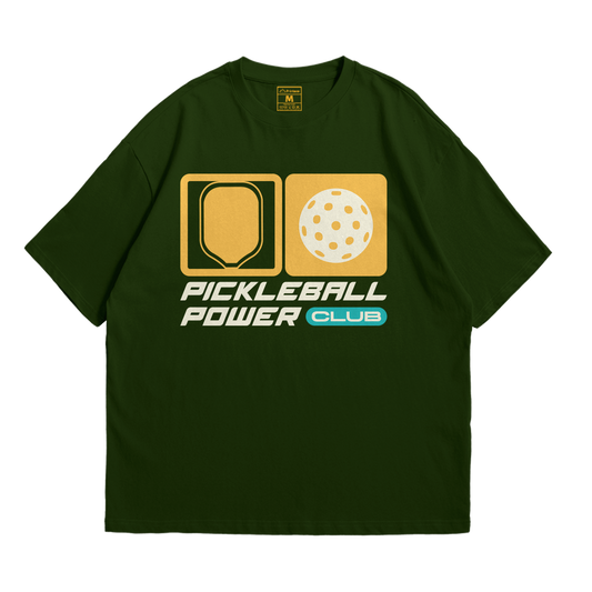 Premium Oversized Cotton Shirt: Pickleball Power Club