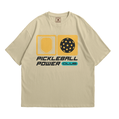 Premium Oversized Cotton Shirt: Pickleball Power Club