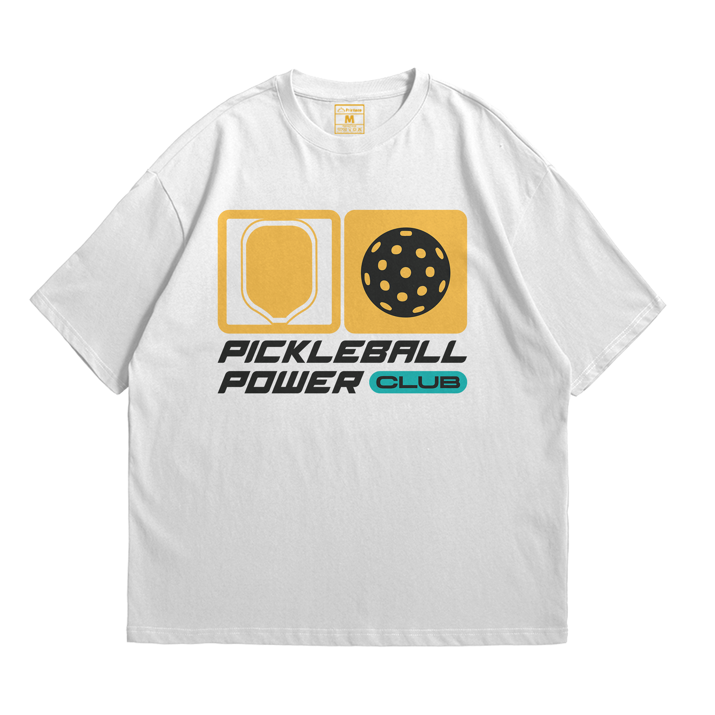 Premium Oversized Cotton Shirt: Pickleball Power Club