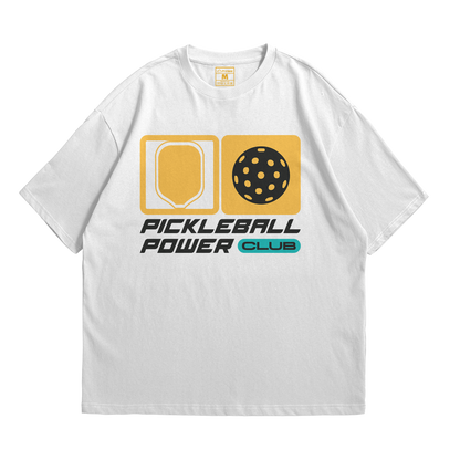 Premium Oversized Cotton Shirt: Pickleball Power Club