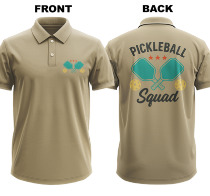 Drifit Polo Shirt: Pickleball Squad (Front & Back)