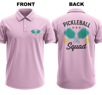 Drifit Polo Shirt: Pickleball Squad (Front & Back)