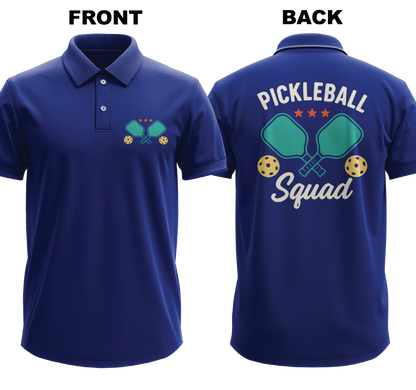 Drifit Polo Shirt: Pickleball Squad (Front & Back)