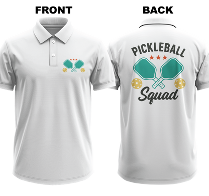 Drifit Polo Shirt: Pickleball Squad (Front & Back)