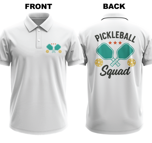 Drifit Polo Shirt: Pickleball Squad (Front & Back)