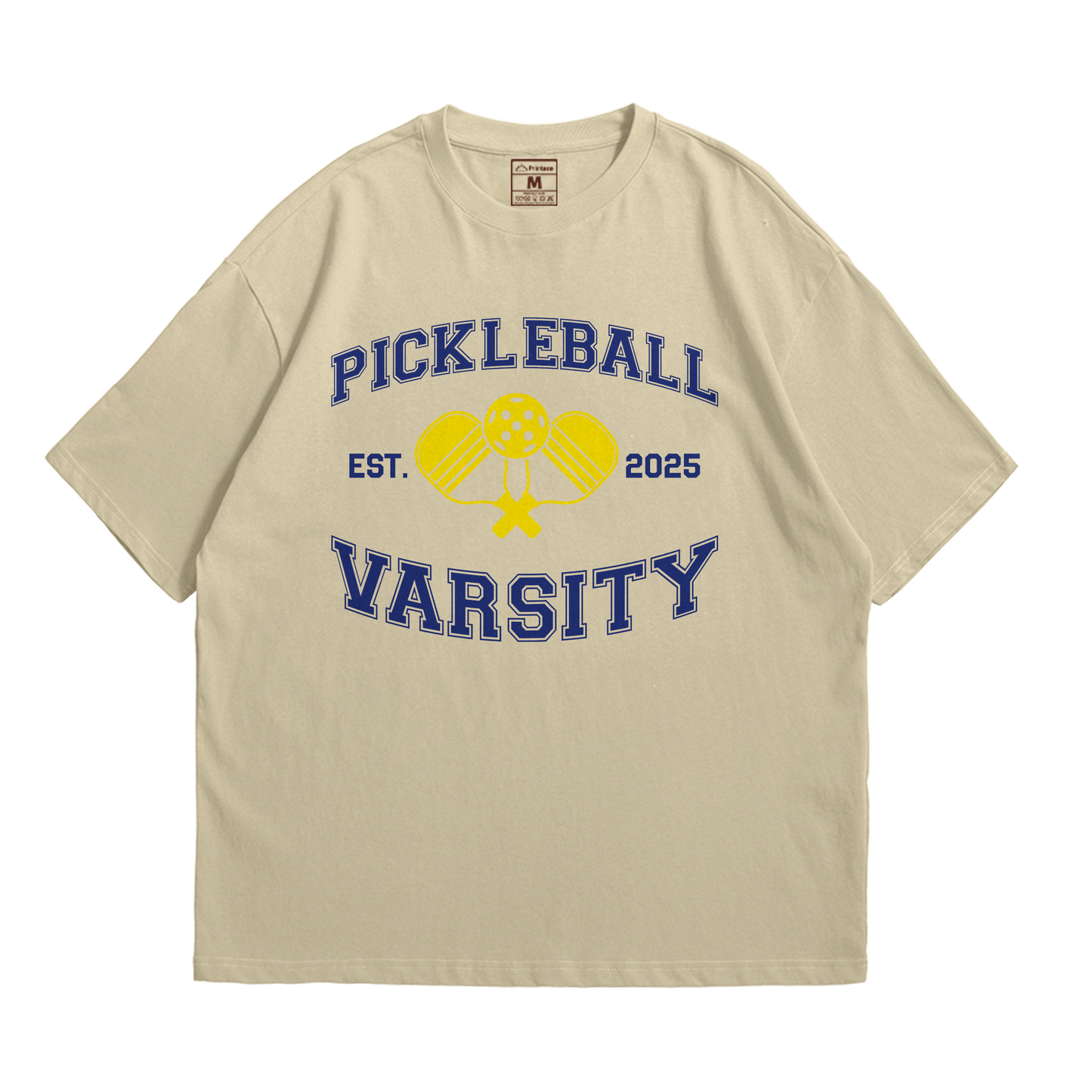 Premium Oversized Cotton Shirt: Pickleball Varsity