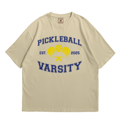 Premium Oversized Cotton Shirt: Pickleball Varsity