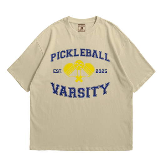 Premium Oversized Cotton Shirt: Pickleball Varsity