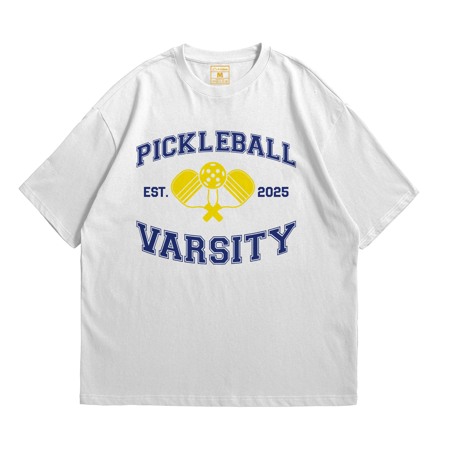 Premium Oversized Cotton Shirt: Pickleball Varsity