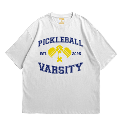 Premium Oversized Cotton Shirt: Pickleball Varsity
