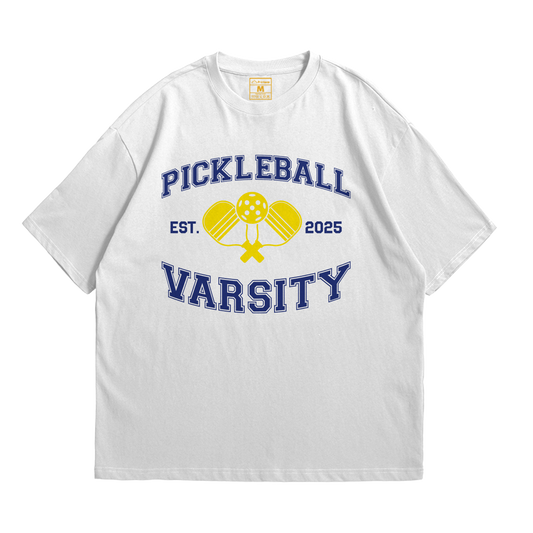 Premium Oversized Cotton Shirt: Pickleball Varsity