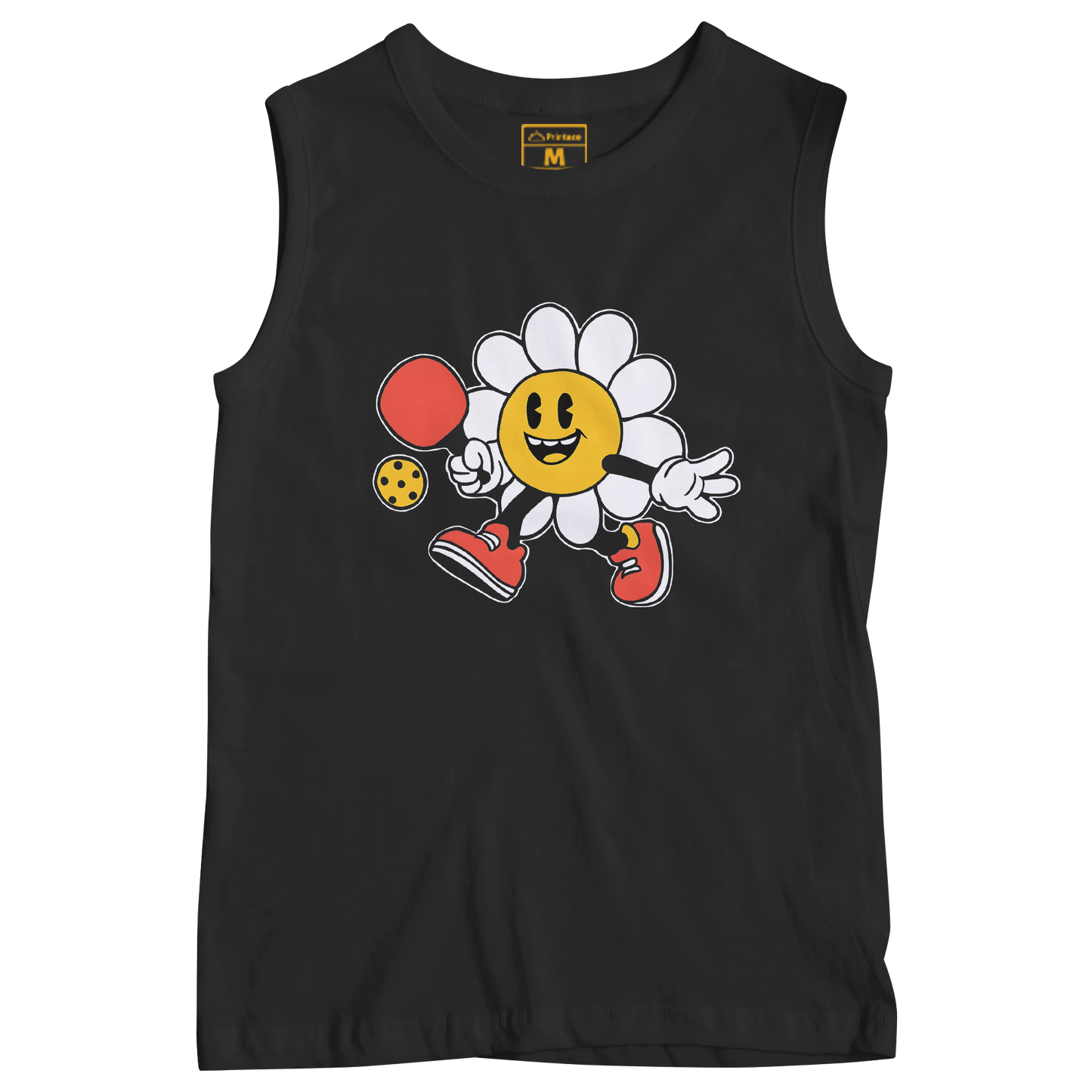 Sleeveless Drifit Shirt: Pickleball flower