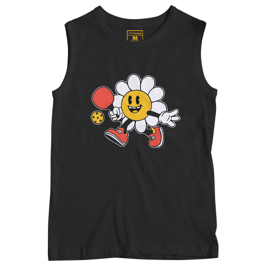 Sleeveless Drifit Shirt: Pickleball flower