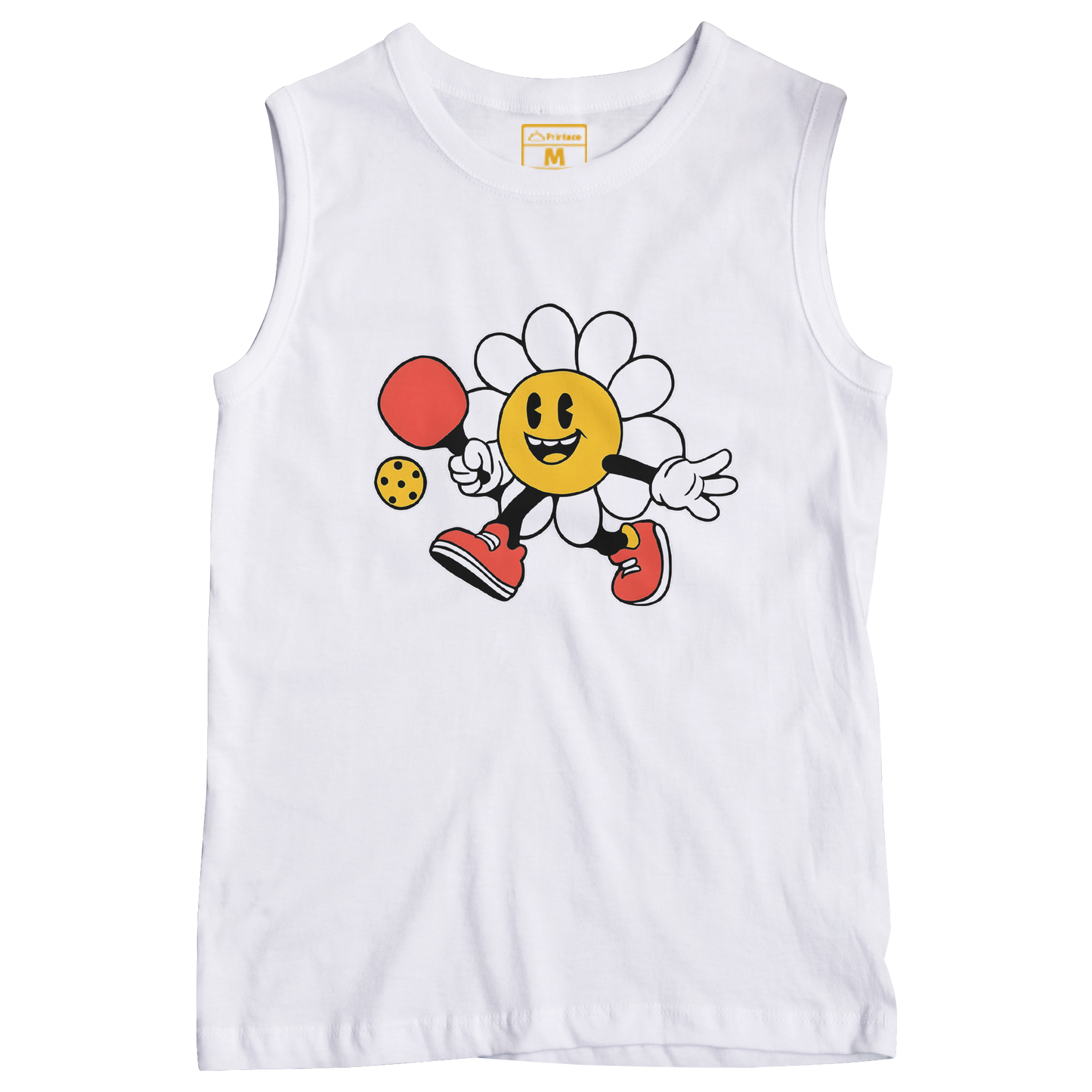 Sleeveless Drifit Shirt: Pickleball flower