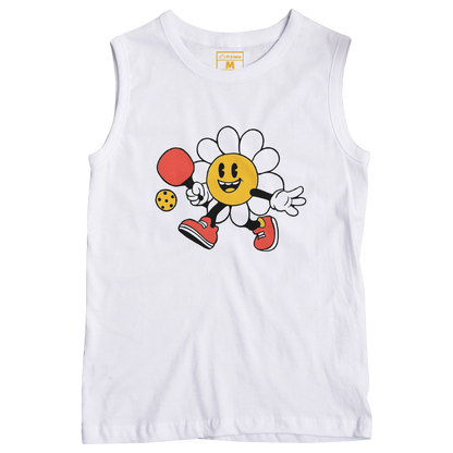 Sleeveless Drifit Shirt: Pickleball flower