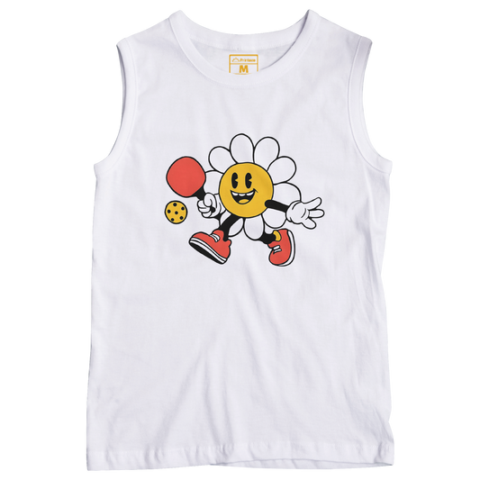 Sleeveless Drifit Shirt: Pickleball flower