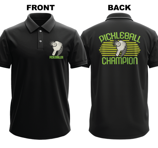 Drifit Polo Shirt: Pickleballer (Front & Back)