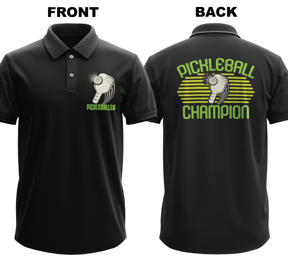 Drifit Polo Shirt: Pickleballer (Front & Back)