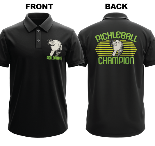 Drifit Polo Shirt: Pickleballer (Front & Back)