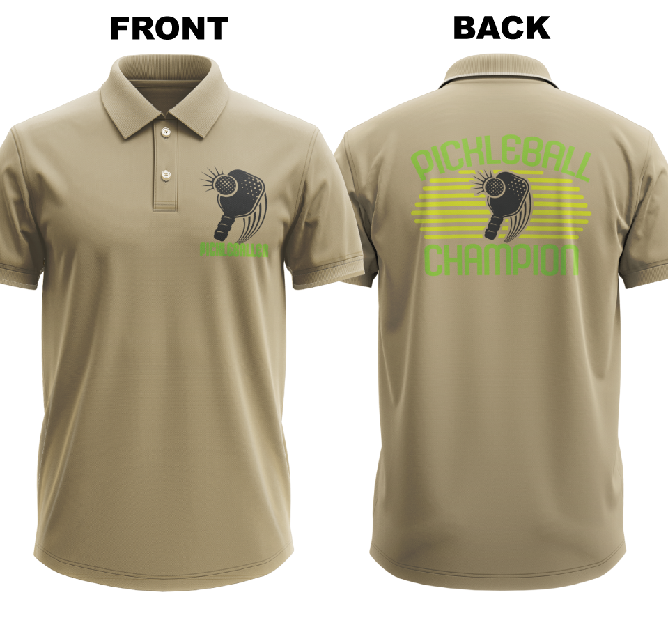 Drifit Polo Shirt: Pickleballer (Front & Back)