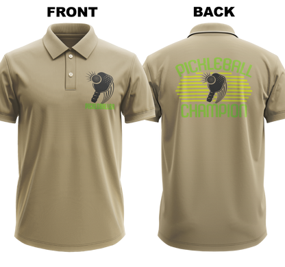 Drifit Polo Shirt: Pickleballer (Front & Back)