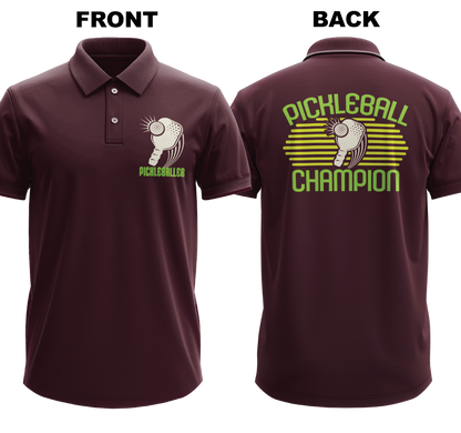 Drifit Polo Shirt: Pickleballer (Front & Back)