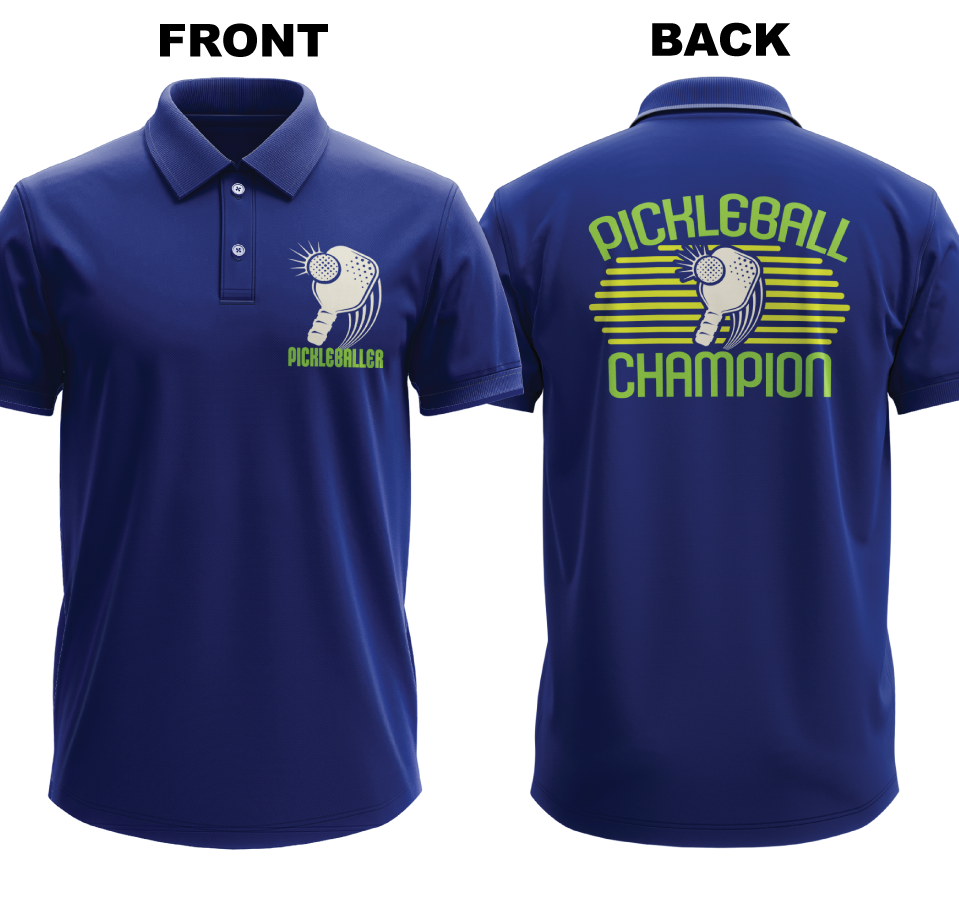 Drifit Polo Shirt: Pickleballer (Front & Back)