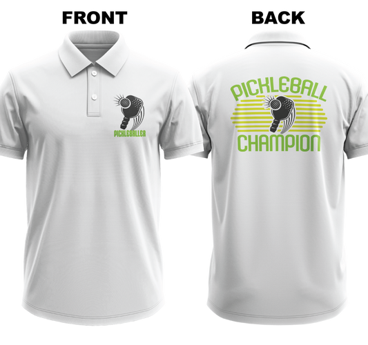 Drifit Polo Shirt: Pickleballer (Front & Back)