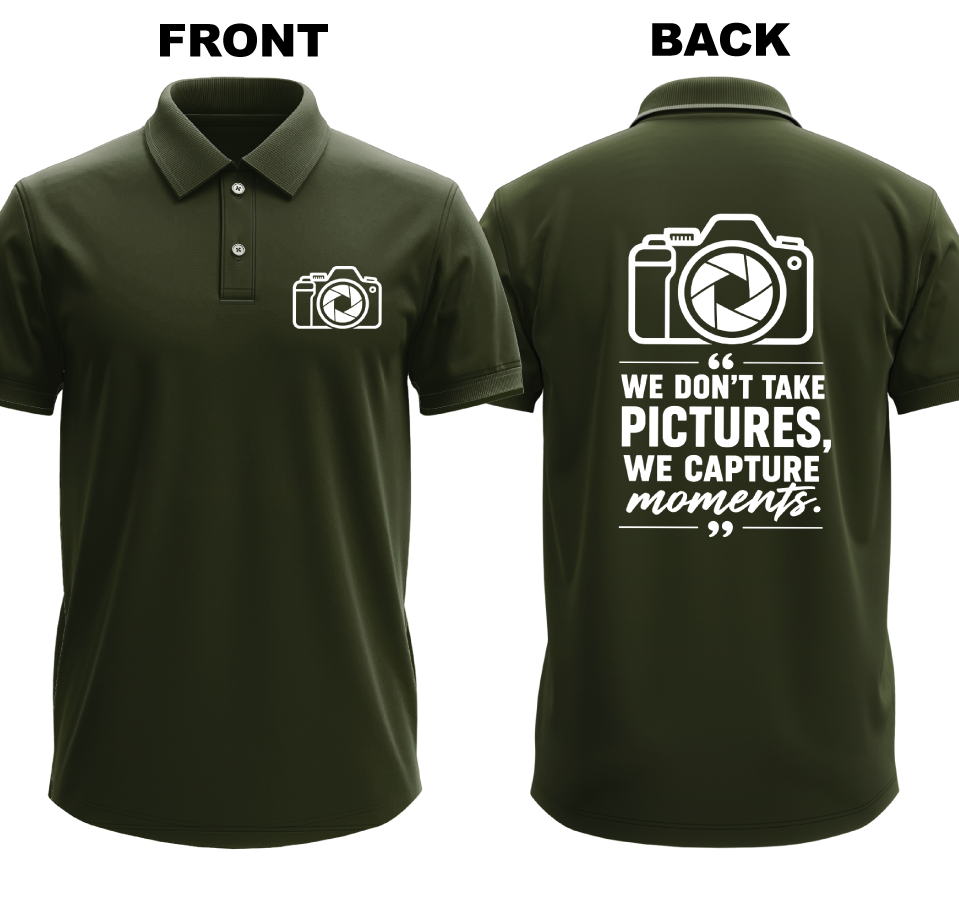 Drifit Polo Shirt: Pictures Moments (Front & Back)