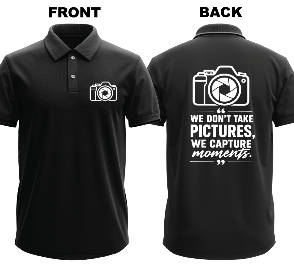 Drifit Polo Shirt: Pictures Moments (Front & Back)