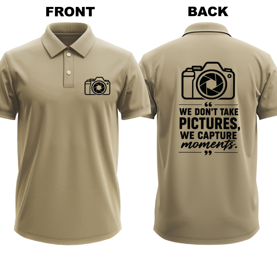 Drifit Polo Shirt: Pictures Moments (Front & Back)