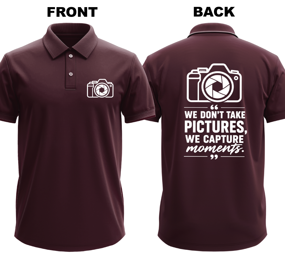 Drifit Polo Shirt: Pictures Moments (Front & Back)