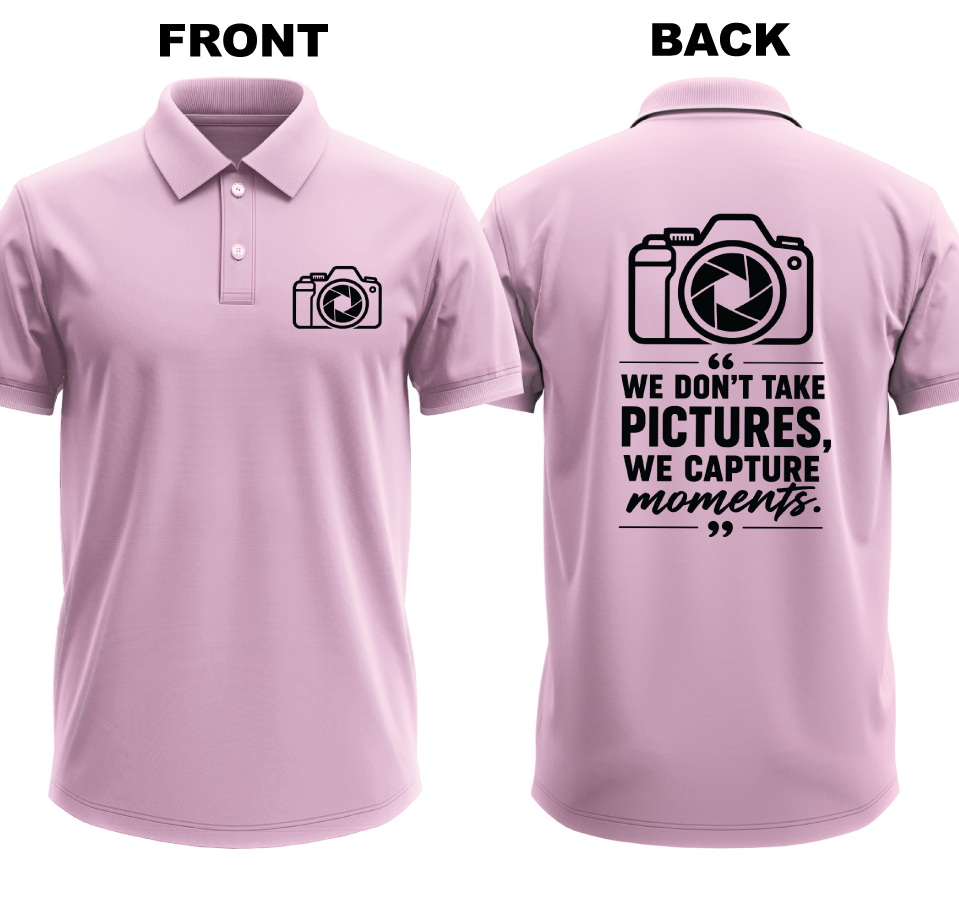 Drifit Polo Shirt: Pictures Moments (Front & Back)