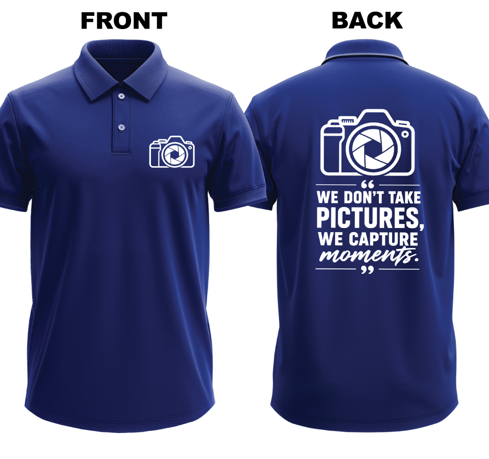 Drifit Polo Shirt: Pictures Moments (Front & Back)