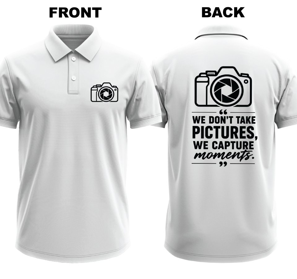 Drifit Polo Shirt: Pictures Moments (Front & Back)